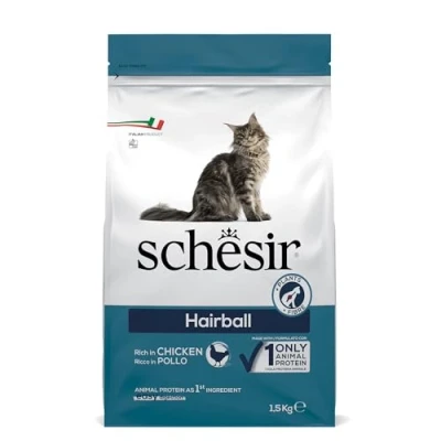 Afbeelding van Schesir Kattenvoer Dry Hairball Kip 1,5 kg