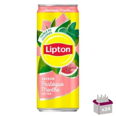 Afbeelding van Lipton Ice Tea Watermeloen Mint Slim 24 x 33 cl