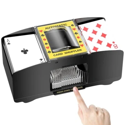 Afbeelding van Gvolatee Speelkaart Mixer Automatische Kaart 1 2 Decks Elektrische Mix Shuffler Elektronische Distributeur Voor UNO, Poker, Blackjack,