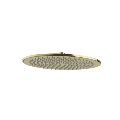 Afbeelding van Wiesbaden Caral hoofddouche rond 30 x 0,8 cm geborsteld messing