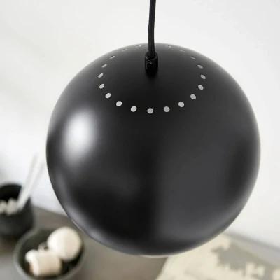 Afbeelding van FRANDSEN Ball hanglamp, Ø 25 cm, mat zwart