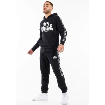 Afbeelding van Lonsdale Normale Passform Scousburgh Hoodie, Heren, Maat: 3XL, Black white