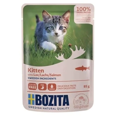 Afbeelding van Bozita Hapjes in Saus Kitten 12 x 85 g Kattenvoer Zalm