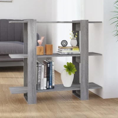 Afbeelding van Boekenkast/kamerscherm 100x30x87 cm grijs sonoma eikenkleurig