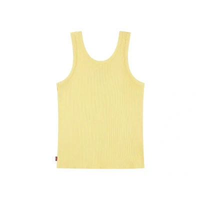 Afbeelding van Levi&#039;s Meet And Greet Ribbed Tanktop voor tieners Girl&#039;s 10A Wit / Bright White
