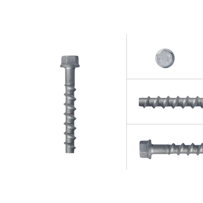 Afbeelding van Betonschroeven Verzinkt M8 x 80 mm Zeskantkop SW13 Per stuk