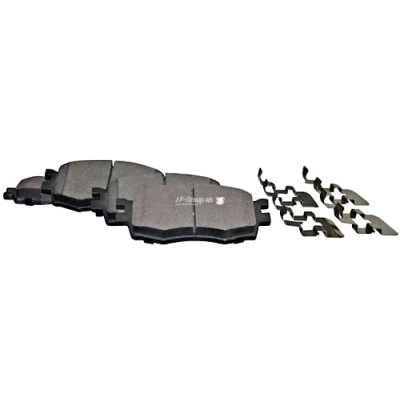 Afbeelding van JP GROUP 3563600610 Remblokkenset Vooras Met akoestische slijtagewaarschuwing KIA: RIO 2, HYUNDAI: ACCENT 3