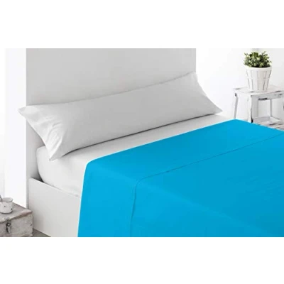 Afbeelding van Miracle Home Hoeslaken, verstelbaar, zacht en comfortabel, katoen, 50% polyester, turquoise, 135 cm