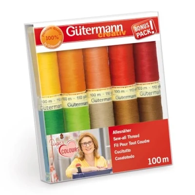Afbeelding van Gutermann Allesnaaigaren set zomerkleuren 10 spoelen