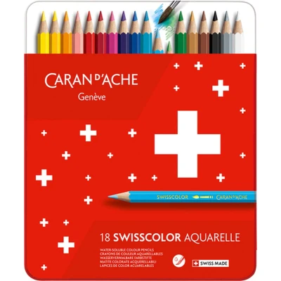 Afbeelding van Kleurpotloden Caran d&#039;Ache Swisscolor aquarel 18stuks ass.