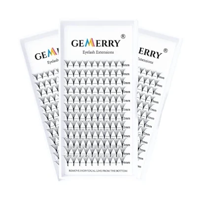 Afbeelding van GEMERRY wimperextensions, 8D kant en klaar, volume, Russisch, boeket, zijde, 0,07 D krul, 8 14 mm, mix, 3 stuks/verpakking, Lash Extensions van (8D mix mm x 3)