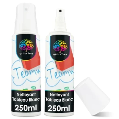 Afbeelding van OfficeTree Whiteboard Cleaner 2 x 250 ml reinigingsspray voor het reinigen van magnetische whiteboards