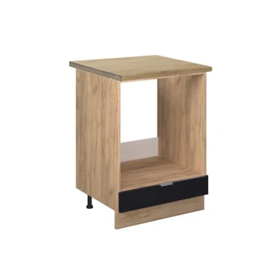 Afbeelding van Vicco Ovenombouwkast Fame Line, Zwart gestreept/Krachtige Eik goud, 60 cm , WB