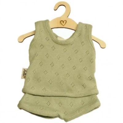 Afbeelding van Hollie poppenkleding ondergoed ajour old green 34 cm