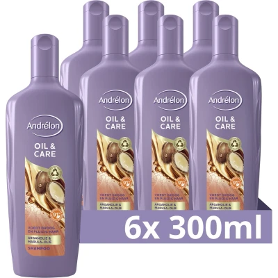 Afbeelding van 6x Andrelon Shampoo Oil &amp; Care 300 ml