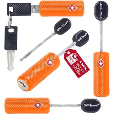Afbeelding van OW Travel TSA kabelslot voor koffer sleutelslot Bagage kluisje opslag tent camping hangslot USA Reisaccessoires:TSA bagagesleutelslot TSA007