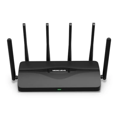 Afbeelding van MERCUSYS TP Link MR47BE BE9300 Tri Band WiFi router, 320 MHz, 4K QAM, MLO, 4 poorten 2,5 Gbps, 6 GHz band, Beamforming, EasyMesh, antennes met hoge versterking, eenvoudige configuratie