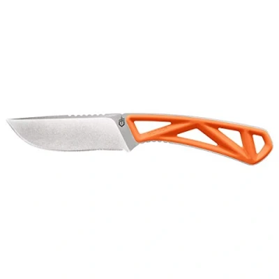 Afbeelding van GERBER Exo Mod Fixed Drop Point mes met etui, lemmetlengte: 9,6 cm, materiaal: 7Cr17MoV, oranje, 30 001797 21,7 cm