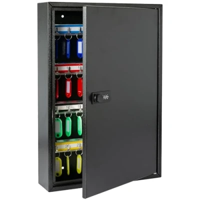 Afbeelding van HMF 13664 02 sleutelkast met cijfercode, grote sleutelkast, 64 haken, 45 x 30 8 cm, zwart