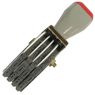 Afbeelding van 4 cijferrollen, personaliseerbaar, rubberen stempel, symbool, rolwiel, multifunctioneel, knutselen, scrapbooking, rollen, schrijfwaren