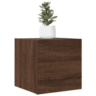 Afbeelding van Tv wandmeubel 30,5x30x30 cm bruin eikenkleur
