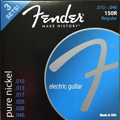 Afbeelding van Fender E Gitarren Saiten 150R 10 46 3 Pack Pure Nickel Elektrische gitaarsnaren