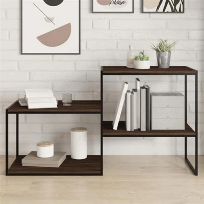 Afbeelding van Wandschappen 4 st 60x40x1,5 cm bewerkt hout bruineikenkleurig