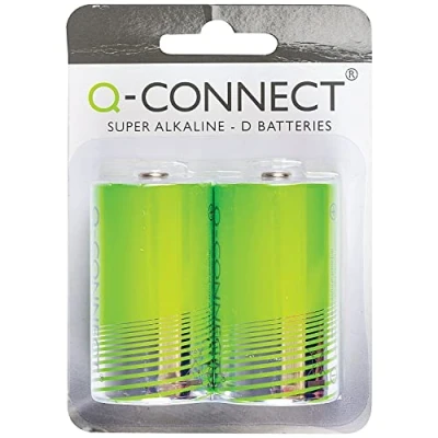 Afbeelding van Q Connect Alkalisch (2 Pcs., D, 12500 mAh), Batterijen