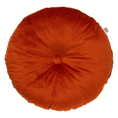 Afbeelding van Dutch Decor OLLY Sierkussen rond velvet Ø40 cm Potters Clay oranje / terracotta