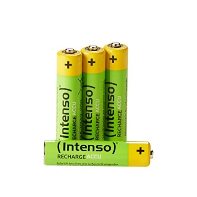 Afbeelding van Intenso HR03 NiMH Energy Eco 1000mAh 4er Blister Micro (AAA) 1.000 mAh, Oplaadbare batterij, AAA, Nikkel Metaalhydride (NiMH), 1,2 V, 4 stuk(s), 1000 mAh