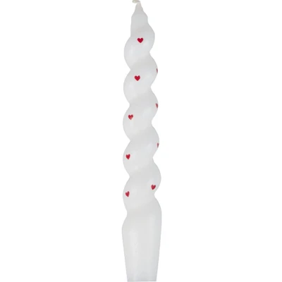 Afbeelding van Ginger Ray Gedraaide dinerkaarsen met hartjes 2 stuks 24 cm (H)