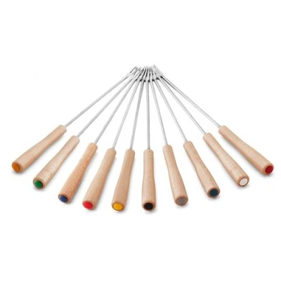 Image de Lot de 10 fourchettes a fondue Lagrange AC340106 Bois