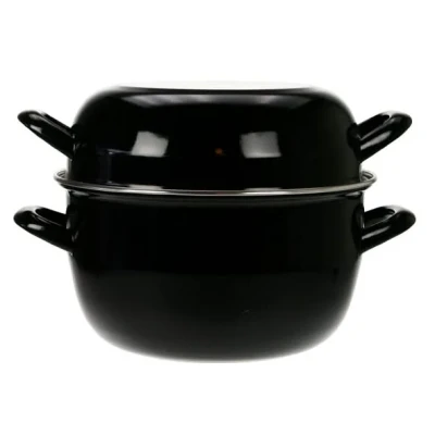 Afbeelding van Cosy &amp; Trendy Mosselpan Zwart ø 24 cm / 5 Liter