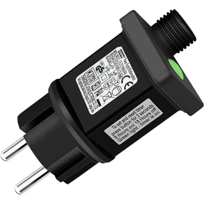 Afbeelding van Joycome 31 V voeding voor lichtsnoer, 9 verlichtingsmodi, vervangende lichtketting met timerfunctie, IP44 adapter, transformator, led driver verlichting