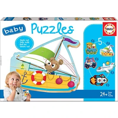 Image de Puzzle Educa 5 Puzzles Bébé, 3/4/5 pièces