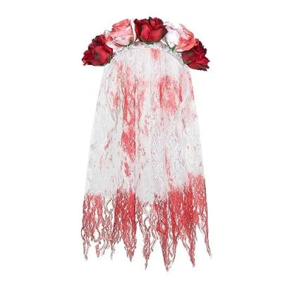 Afbeelding van Boland Diadeem Horror bride Één maat Volwassenen Vrouwen Halloween accessoire
