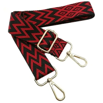 Afbeelding van Verstelbare rode vervangende schouderriem, handtasriem, vervanging, universele reserve riem met gouden gesp voor dames, handtas, schoudertas, accessoires, 705