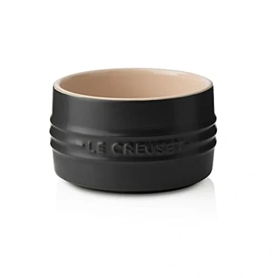 Afbeelding van Le Creuset Keramische ovenschaal, rechterwand, stapelbaar, 200 ml, matzwart, 70403200000099