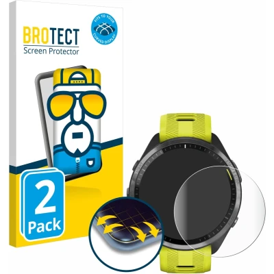 Afbeelding van BROTECT Screenprotector voor Garmin Forerunner 965 Folie Beschermfolie transparant volledig dekking (2 Stuks)