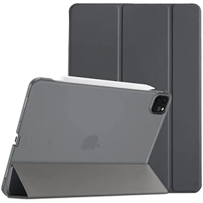 Afbeelding van ProCase Beschermhoes voor iPad Pro 12,9 inch 6e generatie 2022 A2437, A2764, A2766, 5e A2378, A2461, A2379, A2462 in 2021, nieuwe verbeterde hoes, valbescherming grijs