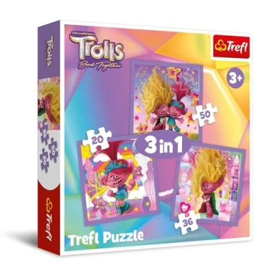 Afbeelding van Trefl TR Puzzelset 3in1 Trolls 3 (36 onderdelen)