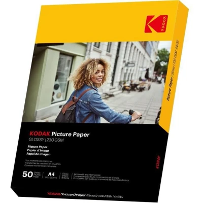 Afbeelding van KODAK 9891267 50 vellen 230g/m² fotopapier, glanzend, A4 formaat (21x29,7cm), Inkjet printen
