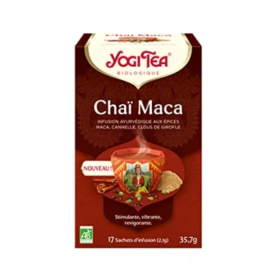 Afbeelding van Yogi Tea Chai Maca Biologische Zakjes, 17 Stuk