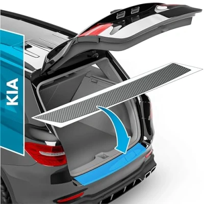 Afbeelding van uProtect Bumperbescherming folie voor Kia Sportage 4 (IV) QL I 2018 2021: bumperbescherming, krasbescherming, lakbeschermingsfolie carbon look
