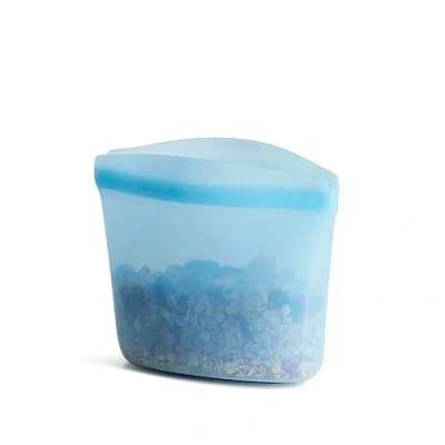 Afbeelding van Stasher Sac de rangement réutilisable en silicone, récipient stockage alimentaire, passe au micro ondes et lave vaisselle, sans fuite, 1 bol tasse, bleu