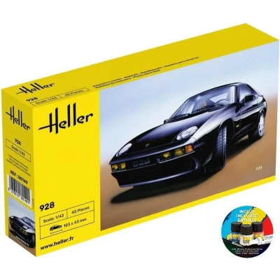 Afbeelding van 1:43 Heller 56149 Porsche 928 Car Starter Kit Plastic Modelbouwpakket