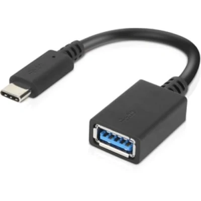 Afbeelding van Lenovo 4X90Q59481 Adapter [1x USB C stekker 1x 3.2 Gen 1 bus A (USB 3.0)] Zwart