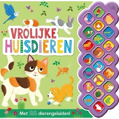 Afbeelding van Vrolijke huisdieren 22 geluidenboek