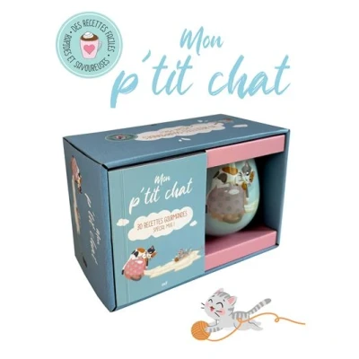 Image de Coffret mug Mon p&#039;tit chat 30 recettes gourmandes spécial !