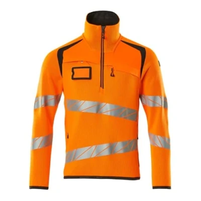 Afbeelding van Mascot Accelerate Safe Gebreide trui met korte rits 19005 351 hi vis oranje/donkerantraciet 5XL